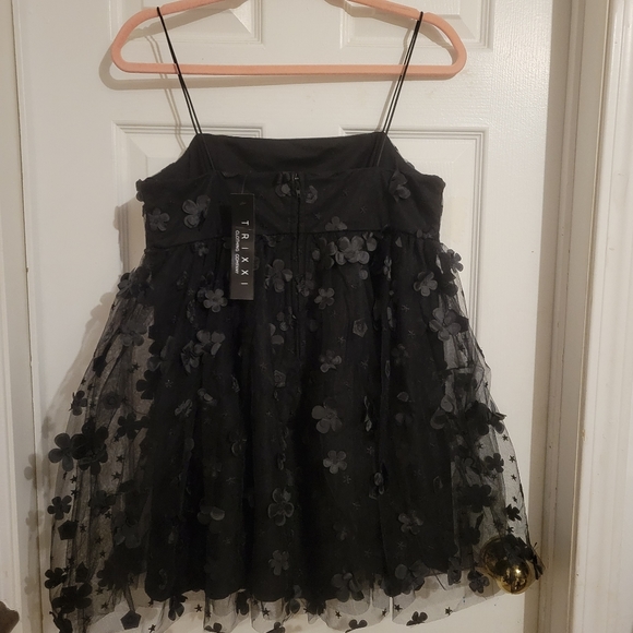 NWT Trixxi Mesh Floral Babydoll Dress Size Medium - Picture 2 of 4